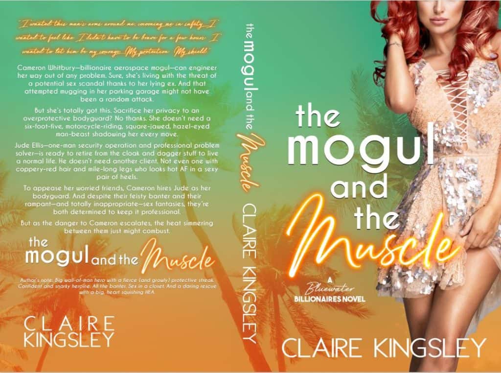 The paperback cover for The Mogul and the Muscle.