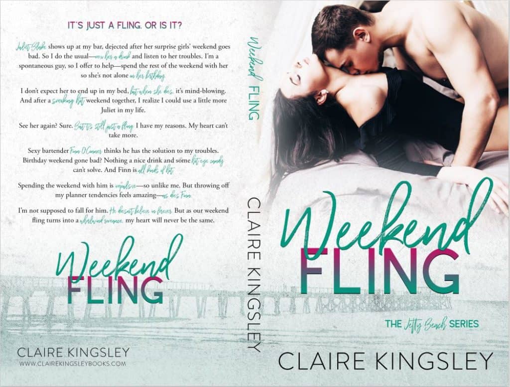 The paperback cover for Weekend Fling.