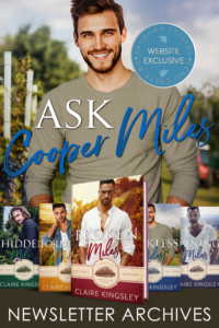 Ask Cooper Miles, newsletter archives - a website exclusive.