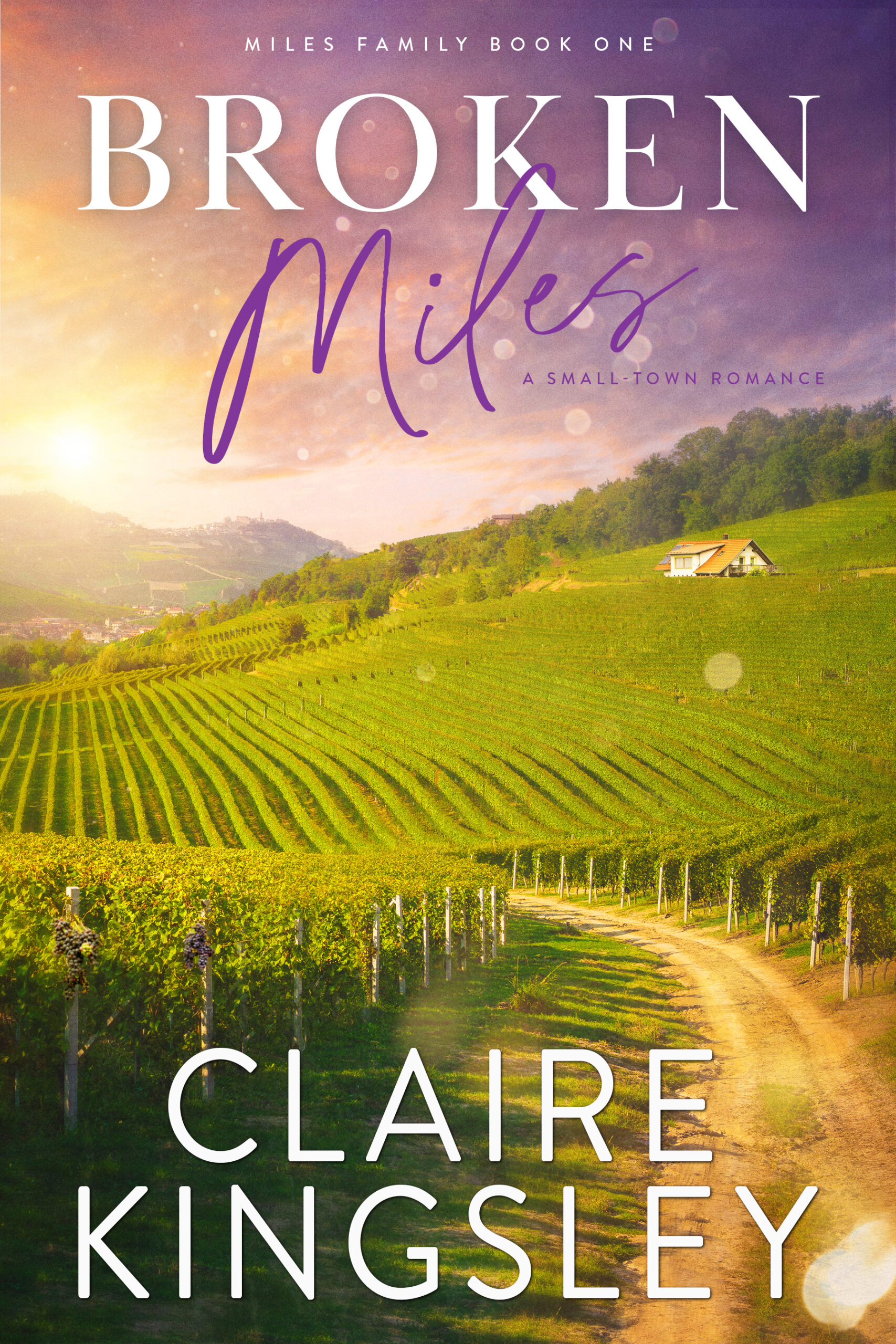 The cover of Broken Miles, a small-town romance by Claire Kingsley