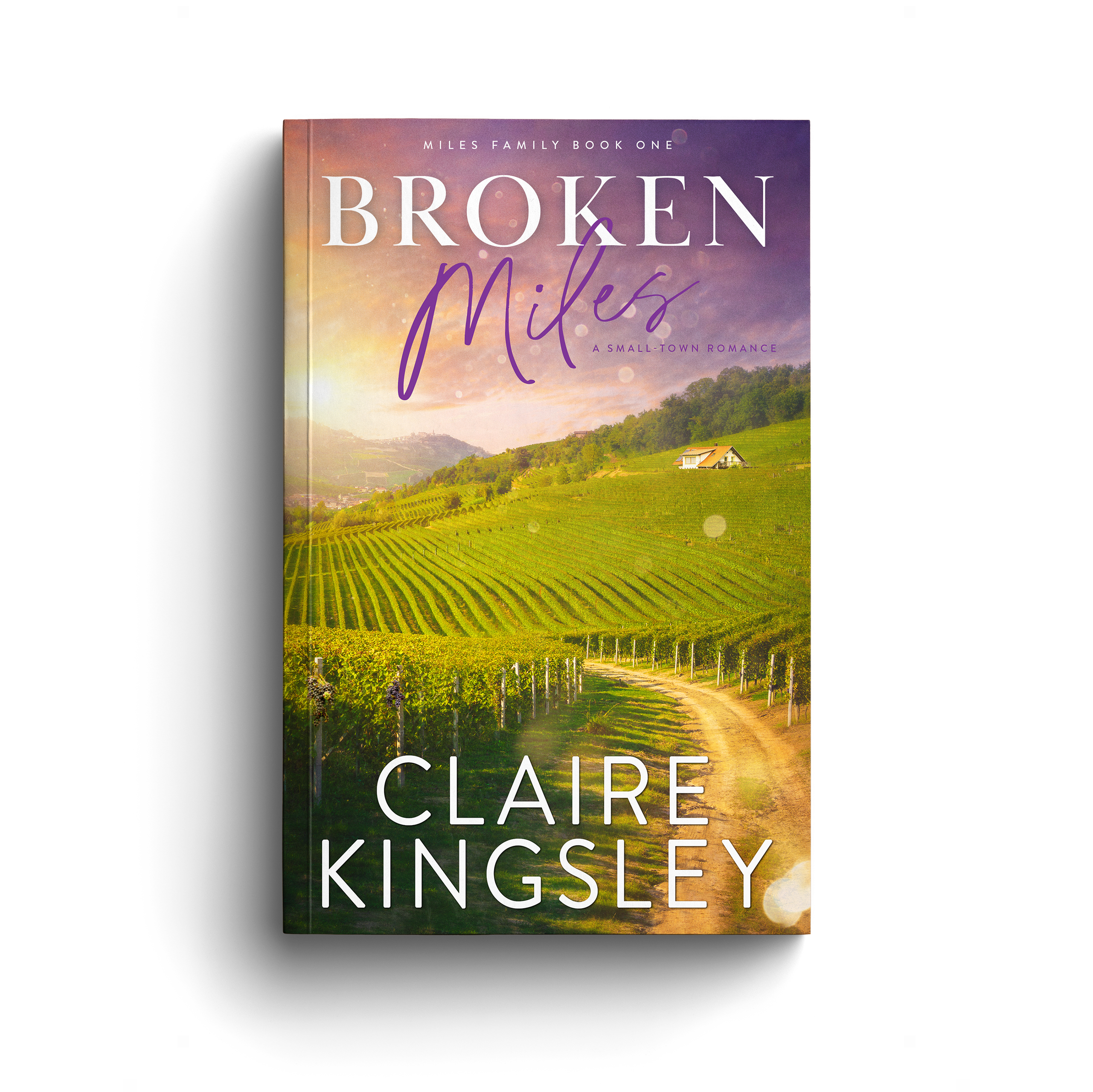 The cover of Broken Miles, a small-town romance by Claire Kingsley