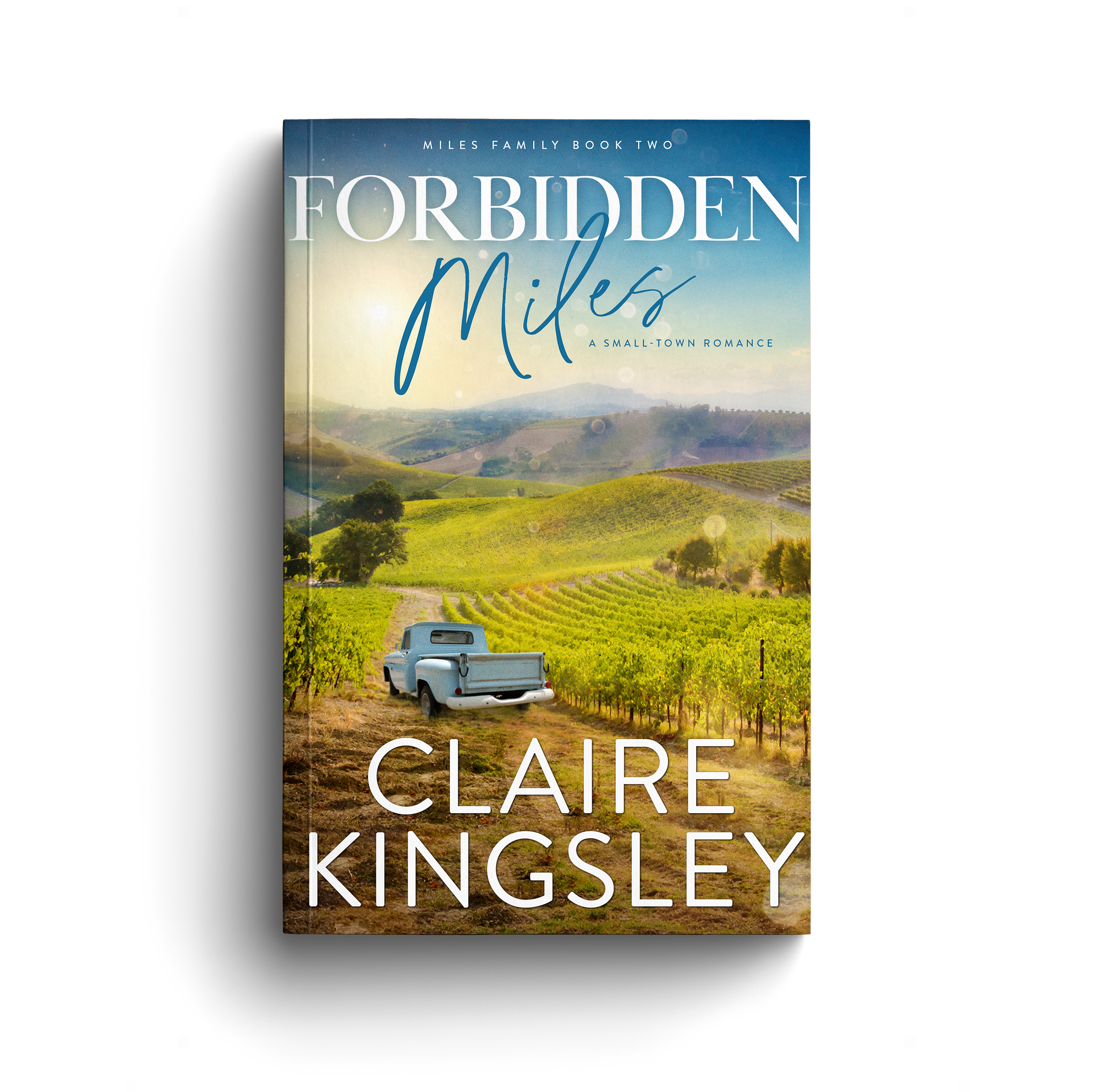 The cover of Forbidden Miles, a small-town romance by Claire Kingsley